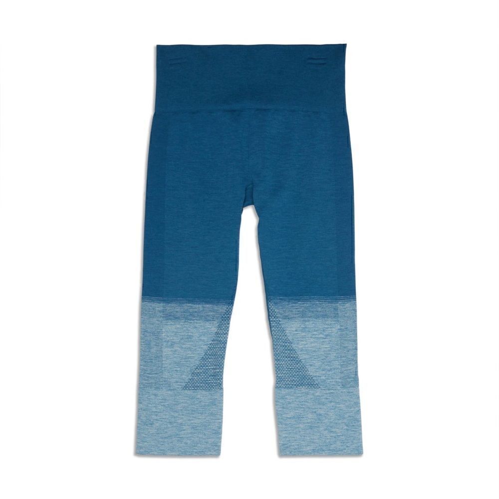 lululemon athletica Blue Two-Tone Seamless Leggings